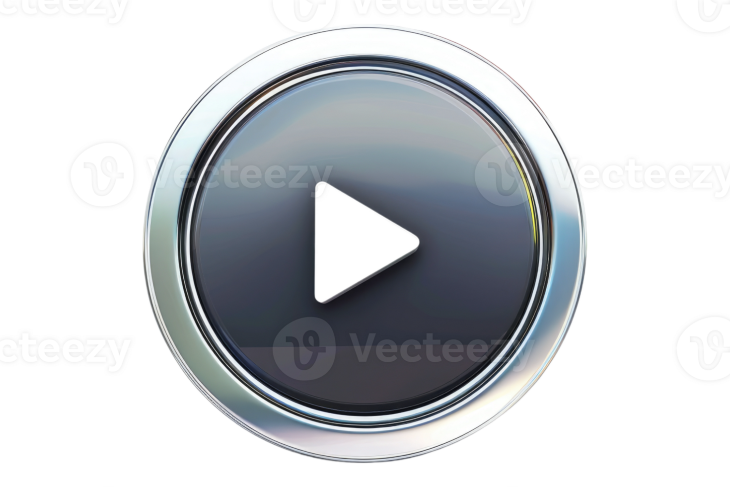 Simple minimal play button isolated on transparent background. png