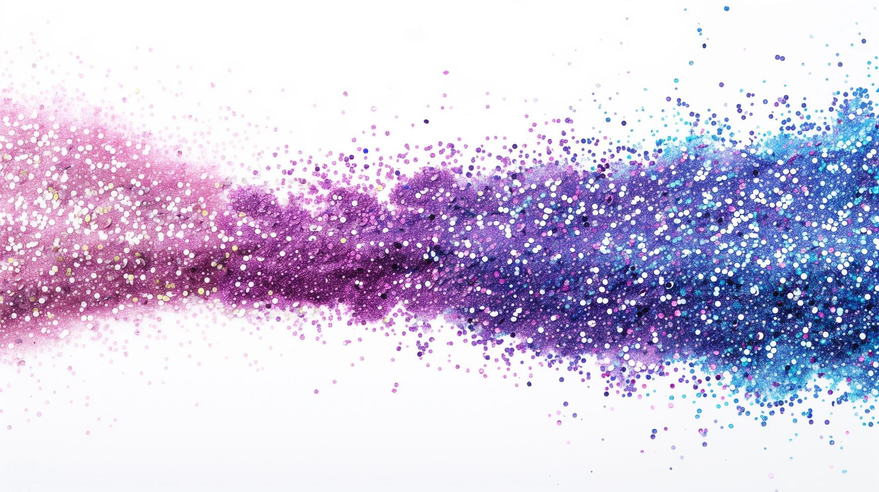 color glitter in white background photo