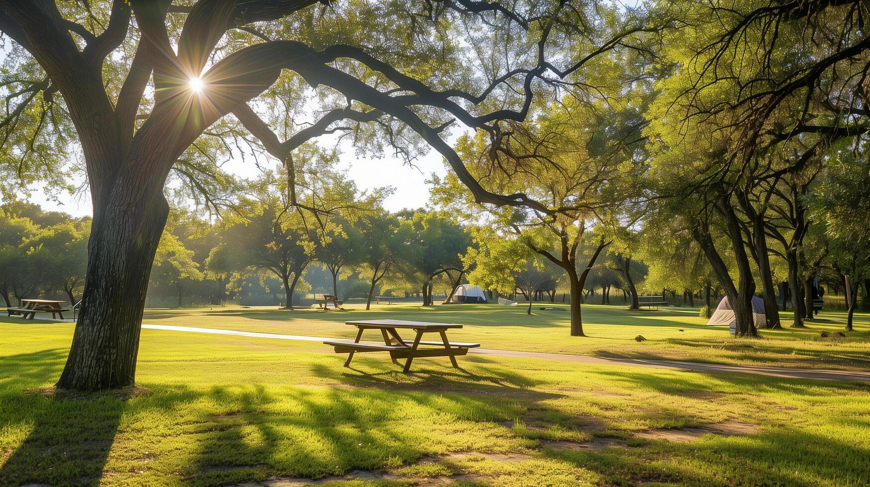 picnic site in park photo