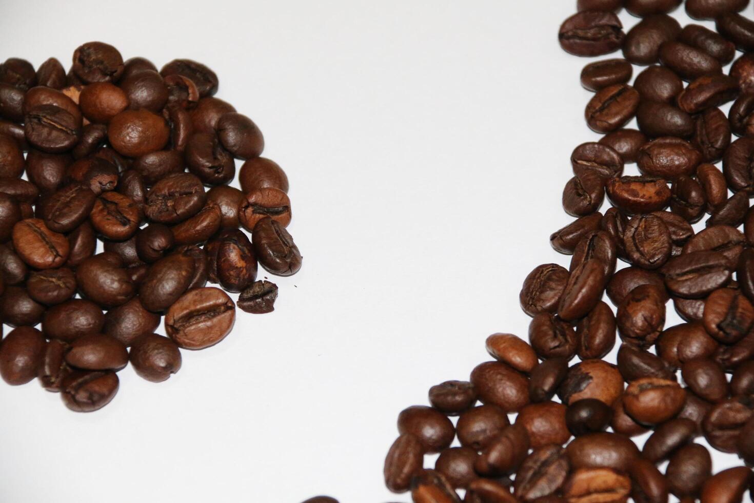 photo of coffee beans on a white background