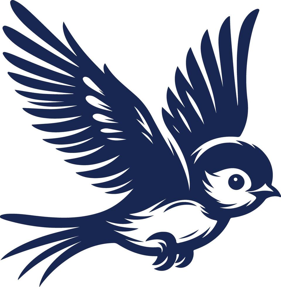 A Tiny Bird's First Taste of Freedom vector