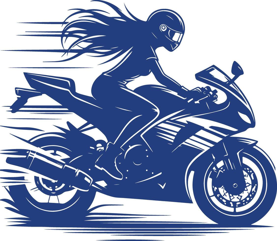 A Young Girl's Journey on a Stylish Ride of Independence vector