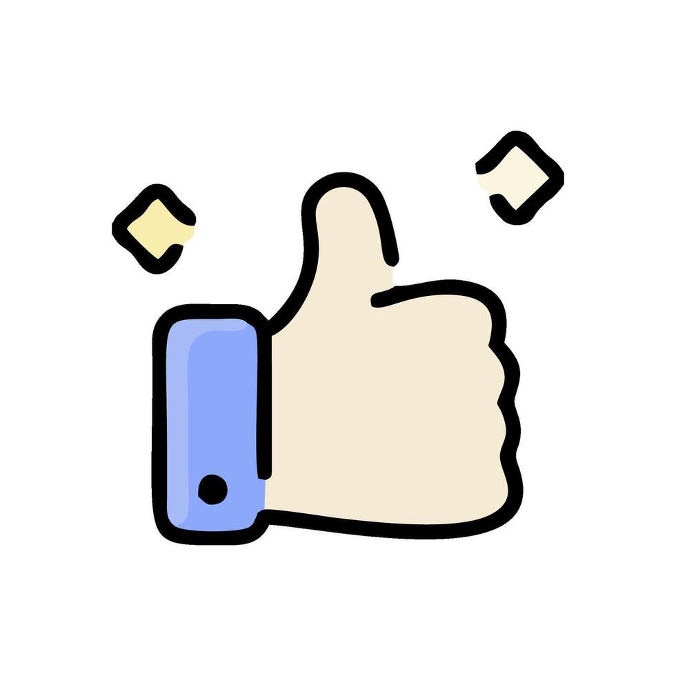 like thumb up icon in flat style illustration vector