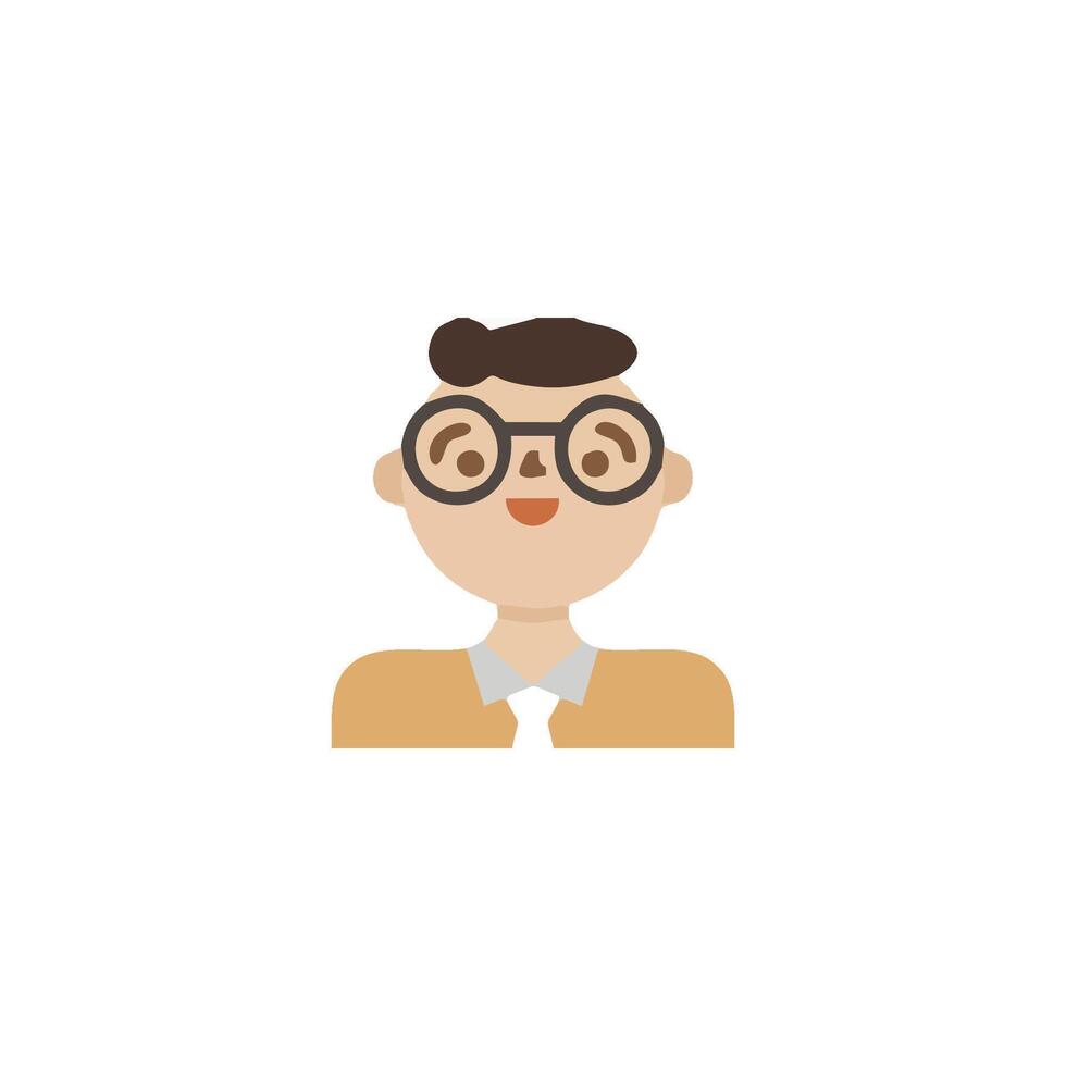 a man with glasses and a smile vector