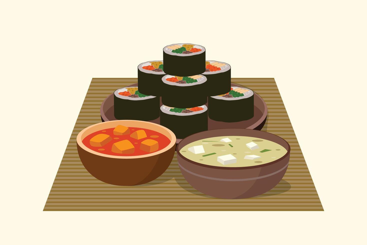 Korean Food Illustration vector