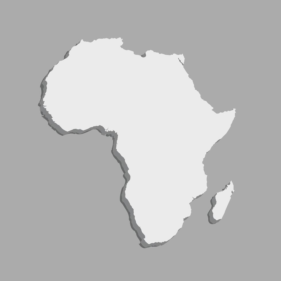 3D Africa map illustration vector
