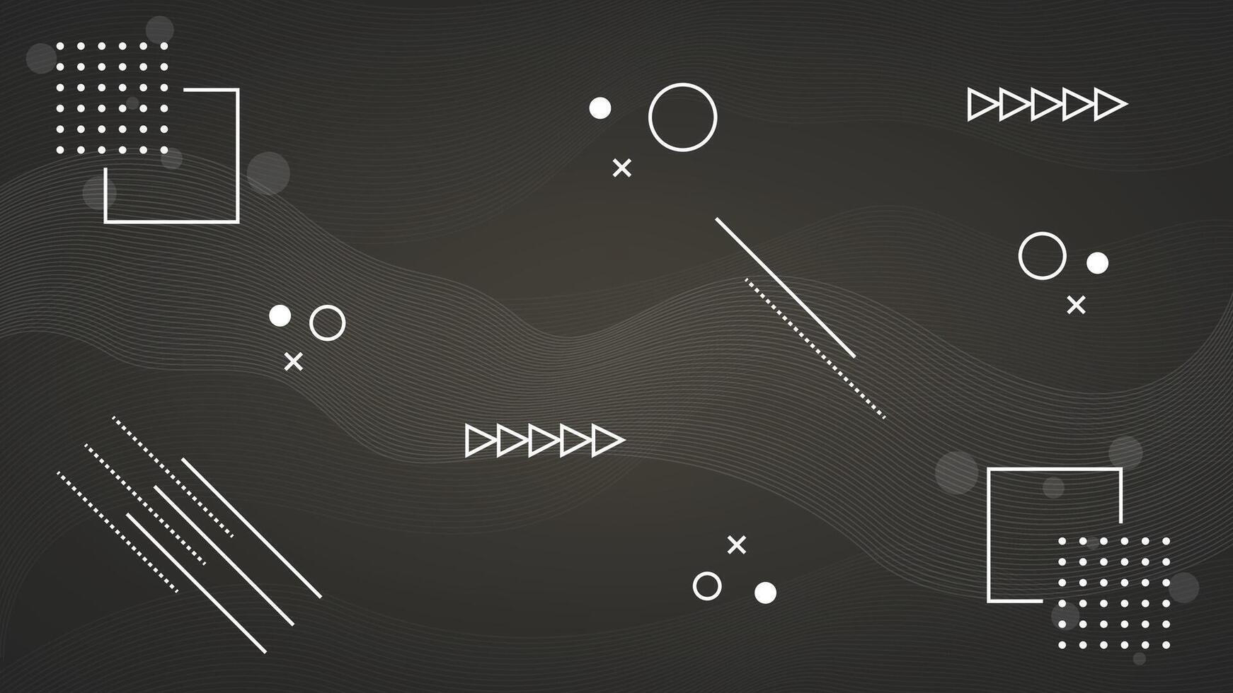 Abstract geometric shapes, graphic element template on gradient background vector