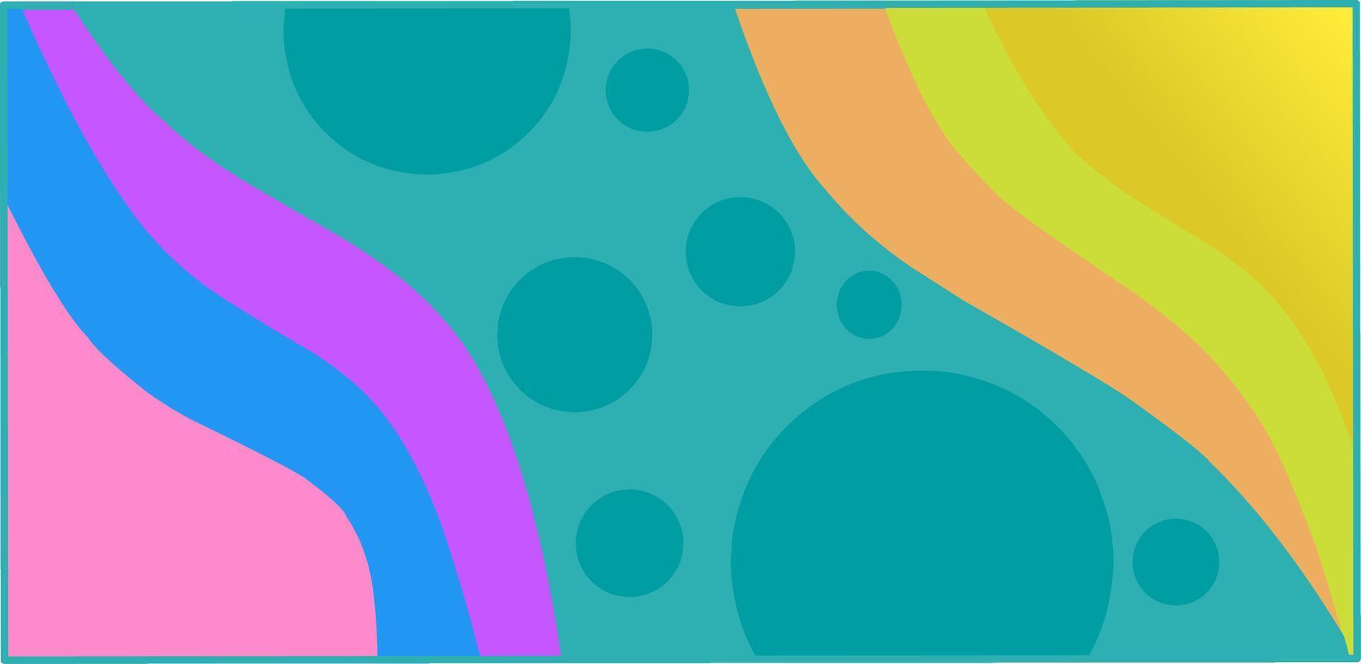 Abstract design with colorful wavy lines and circular shapes. Available in EPS format vector