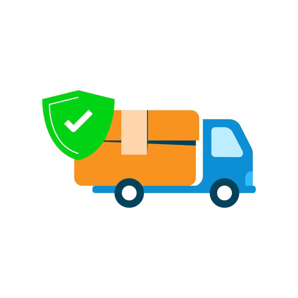 delivery security guarantee concept illustration flat design. simple modern graphic element for ui, infographic, icon vector