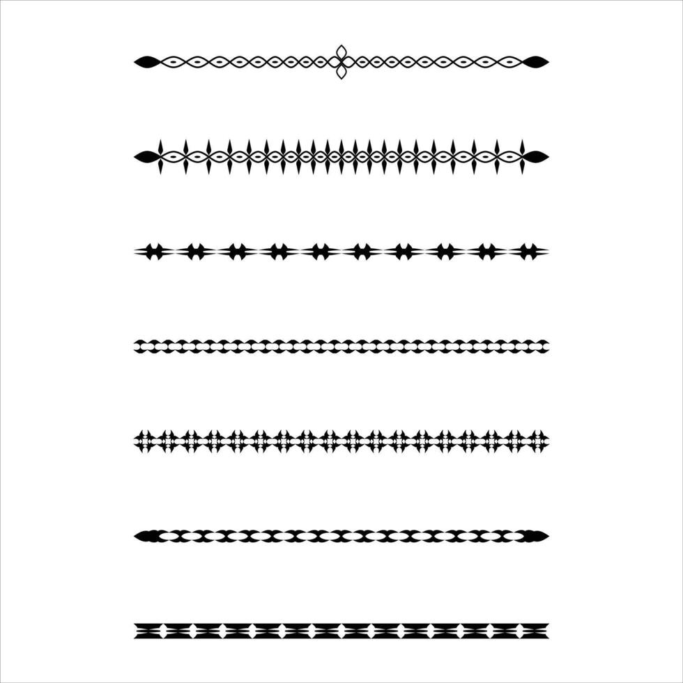 Set of decorative divider elements vector