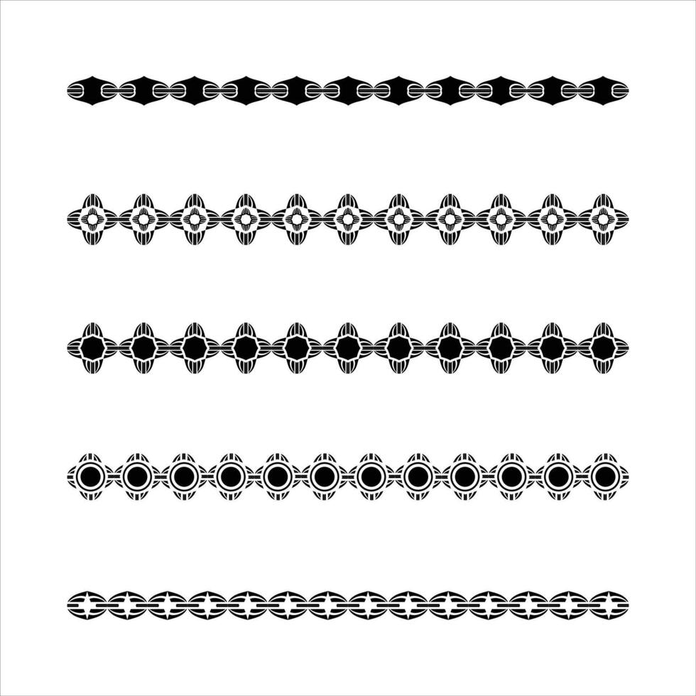Ornament divider collection.Set of Various Simple Black Divider Design vector
