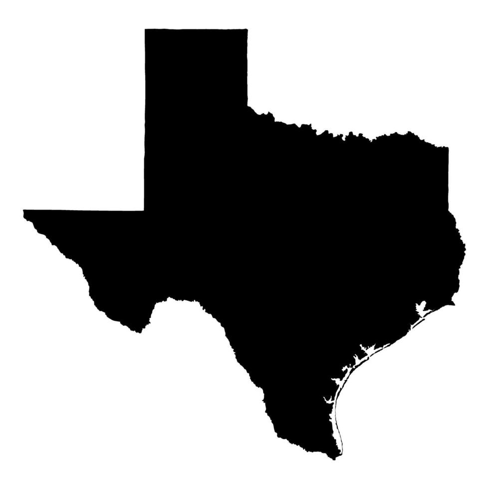 Texas state map silhouette vector