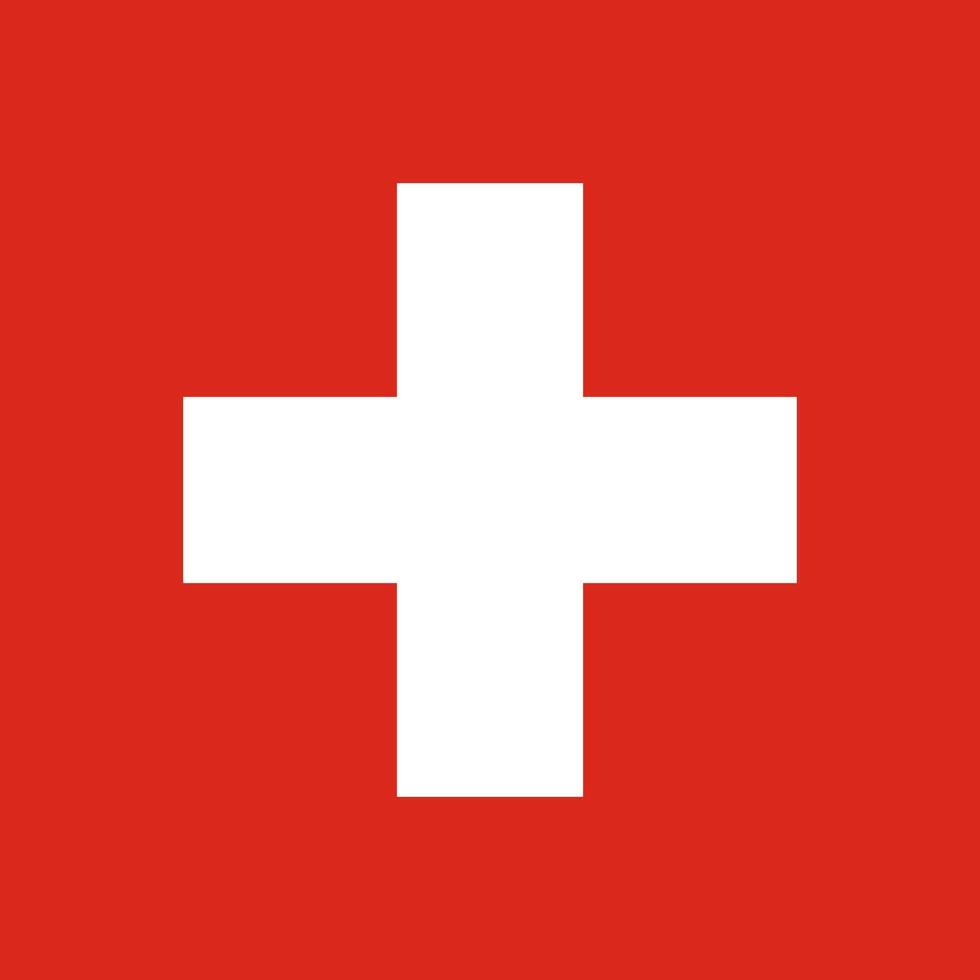 Flag of switzerland with real colors vector