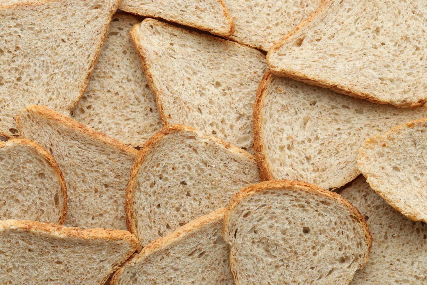 Fresh sliced bread in full frame macro photo