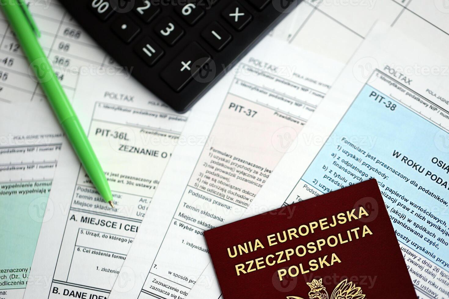 Concept of problems and troubles during tax reporting and taxpaying in poland photo