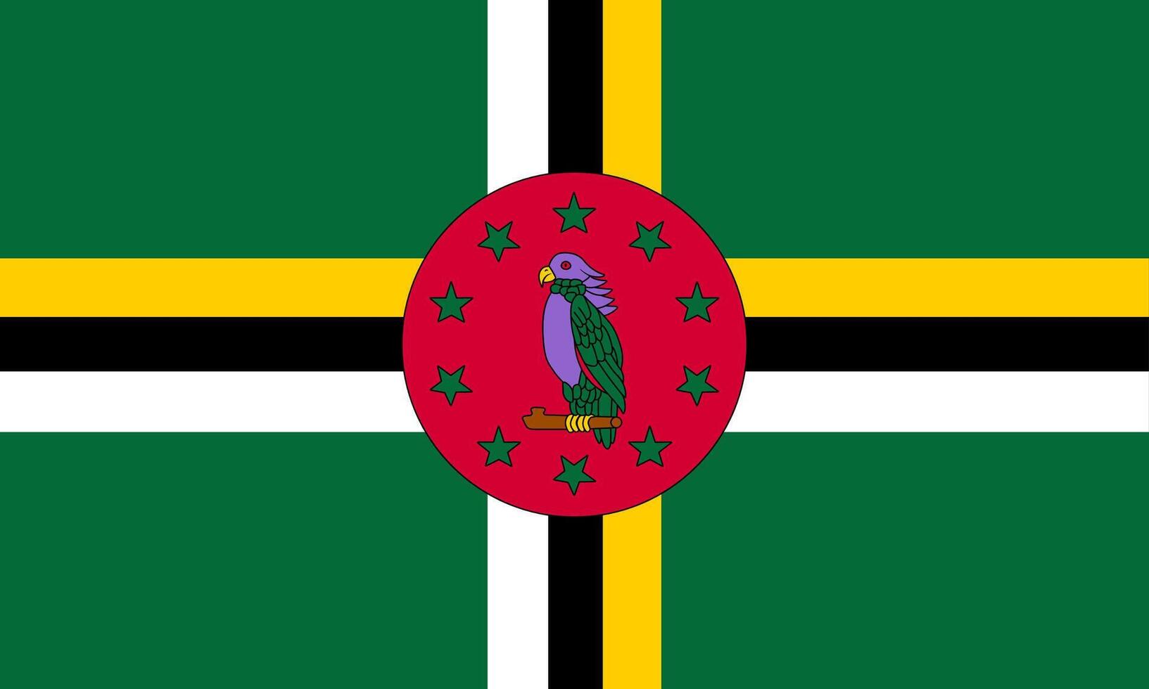 Dominica flag national material design vector