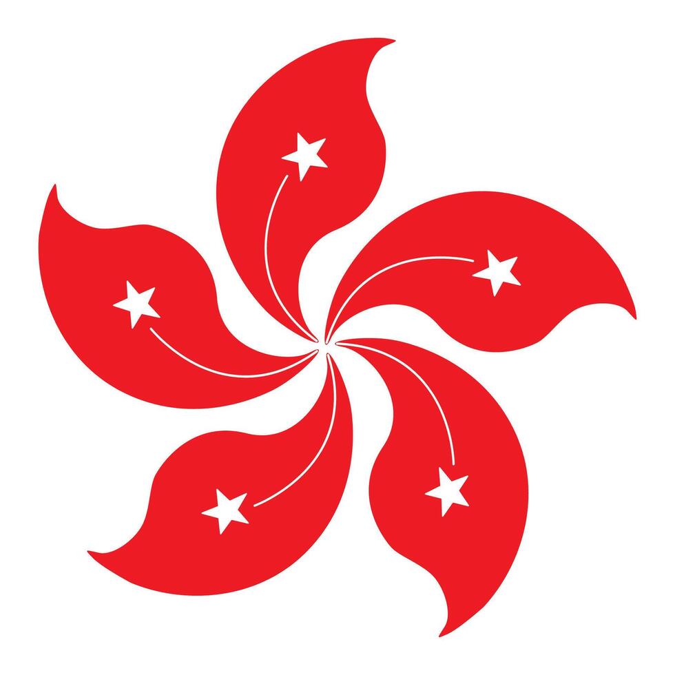 Hong Kong flag national element material design vector