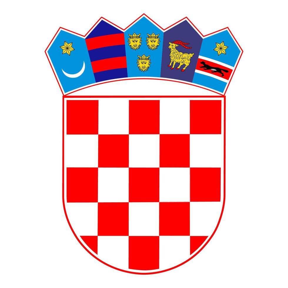 Croatia flag national element material design vector