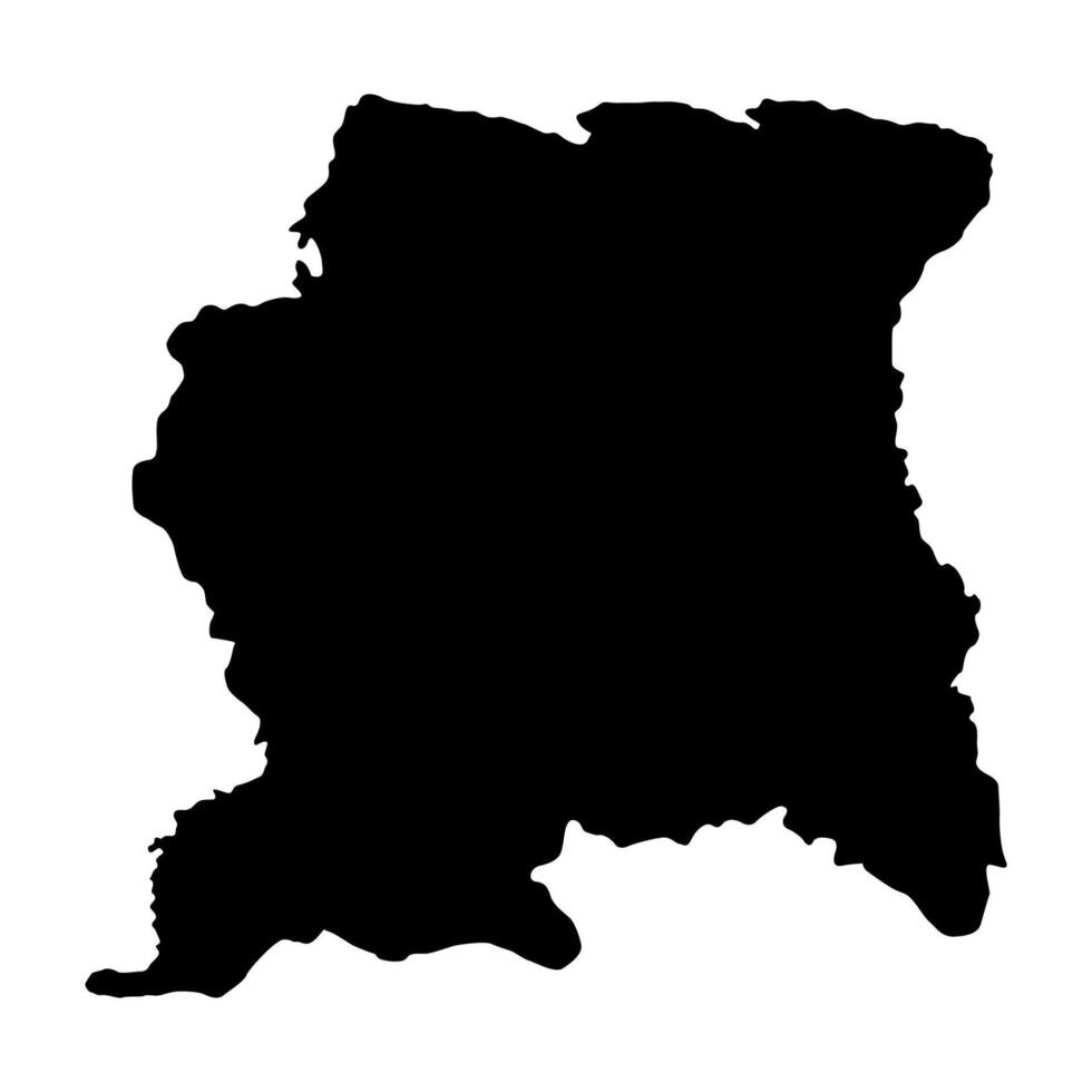 Black Silhouette of a Suriname Country land Map vector
