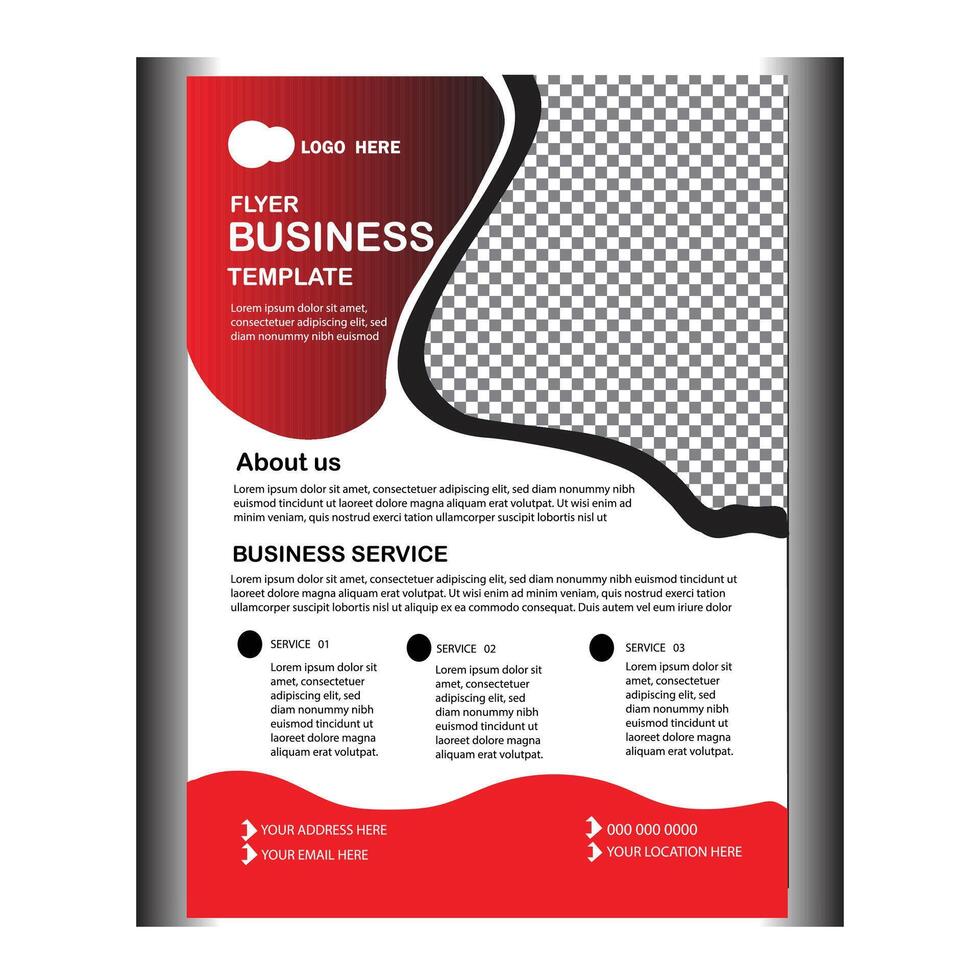 Geometric shape business flyer design . vector