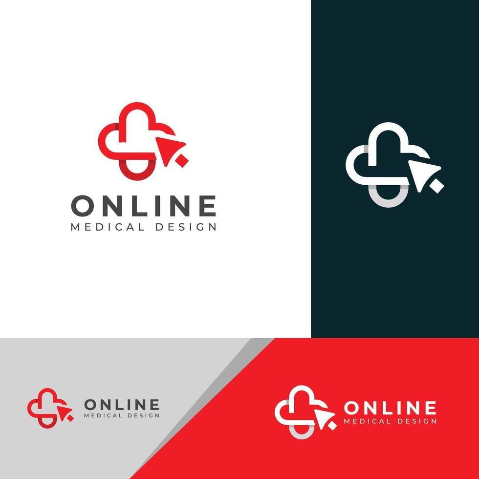 Creative online medical logo design. Medical healthcare Consulting Logo Design Template vector