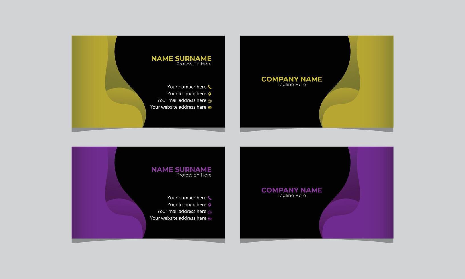 Business card design template for business vector