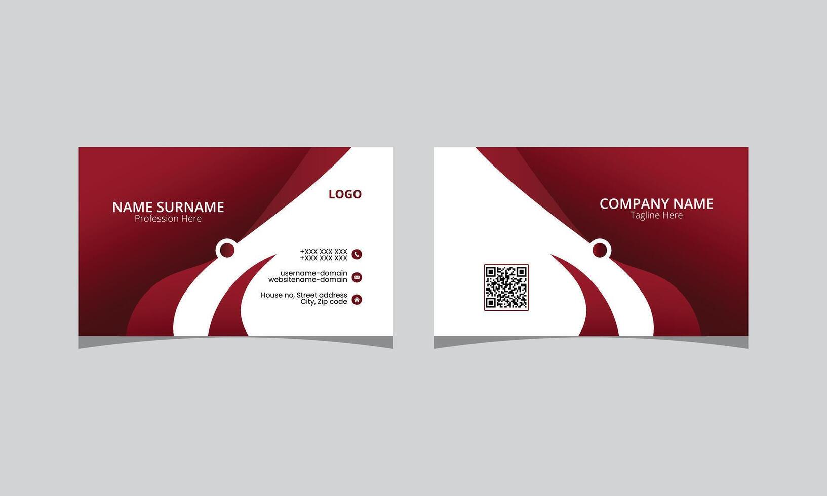 Visiting card design template for business vector