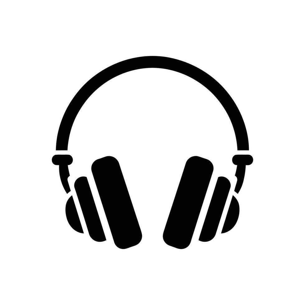 High-Quality Headphone Silhouette - Perfect for Music and Audio Projects, Graphic Designers, and Digital Artists vector