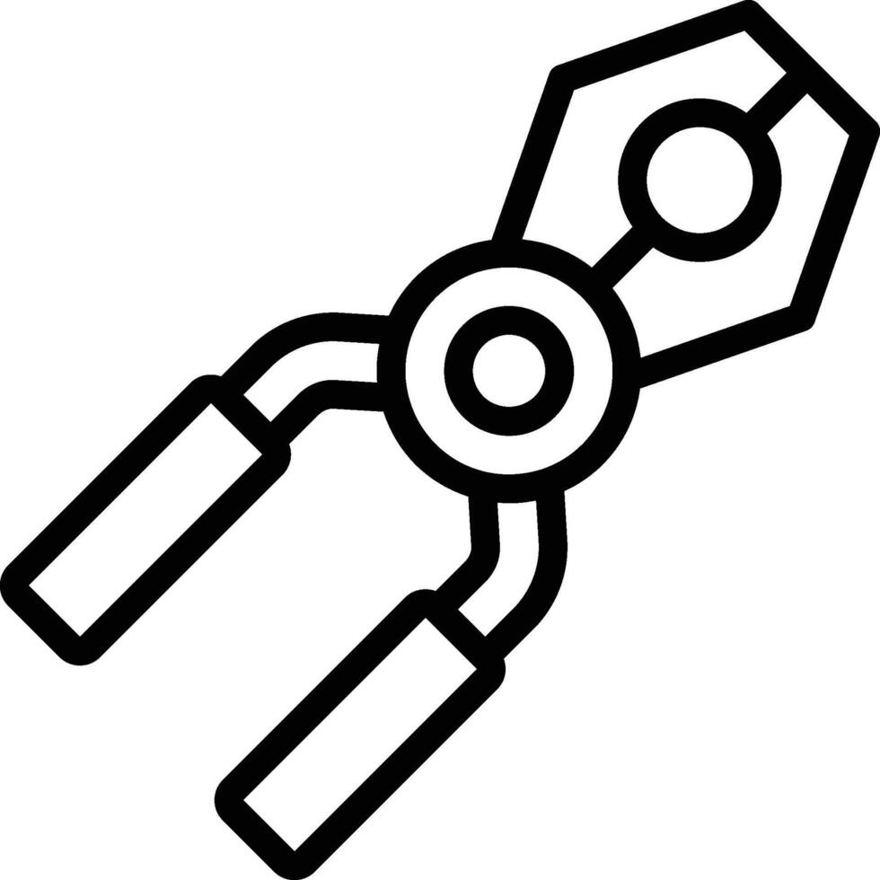 Pliers Icon. Linemans pliers Icon vector