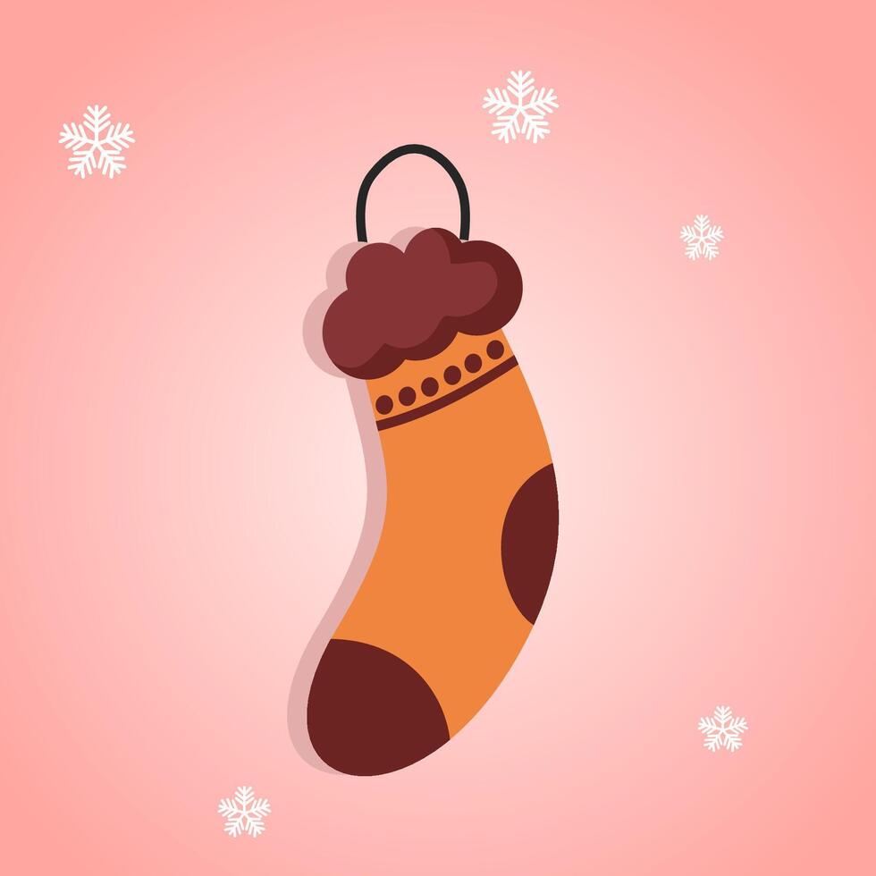 Set stocking in winter illustration. Perfect for winter theme vector
