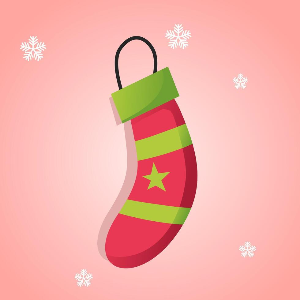 Set stocking in winter illustration. Perfect for winter theme vector