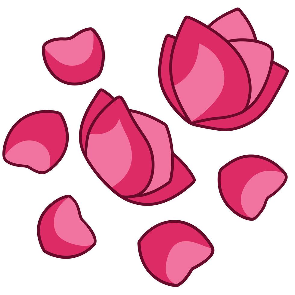 Rose Petals rose on Floral Background vector