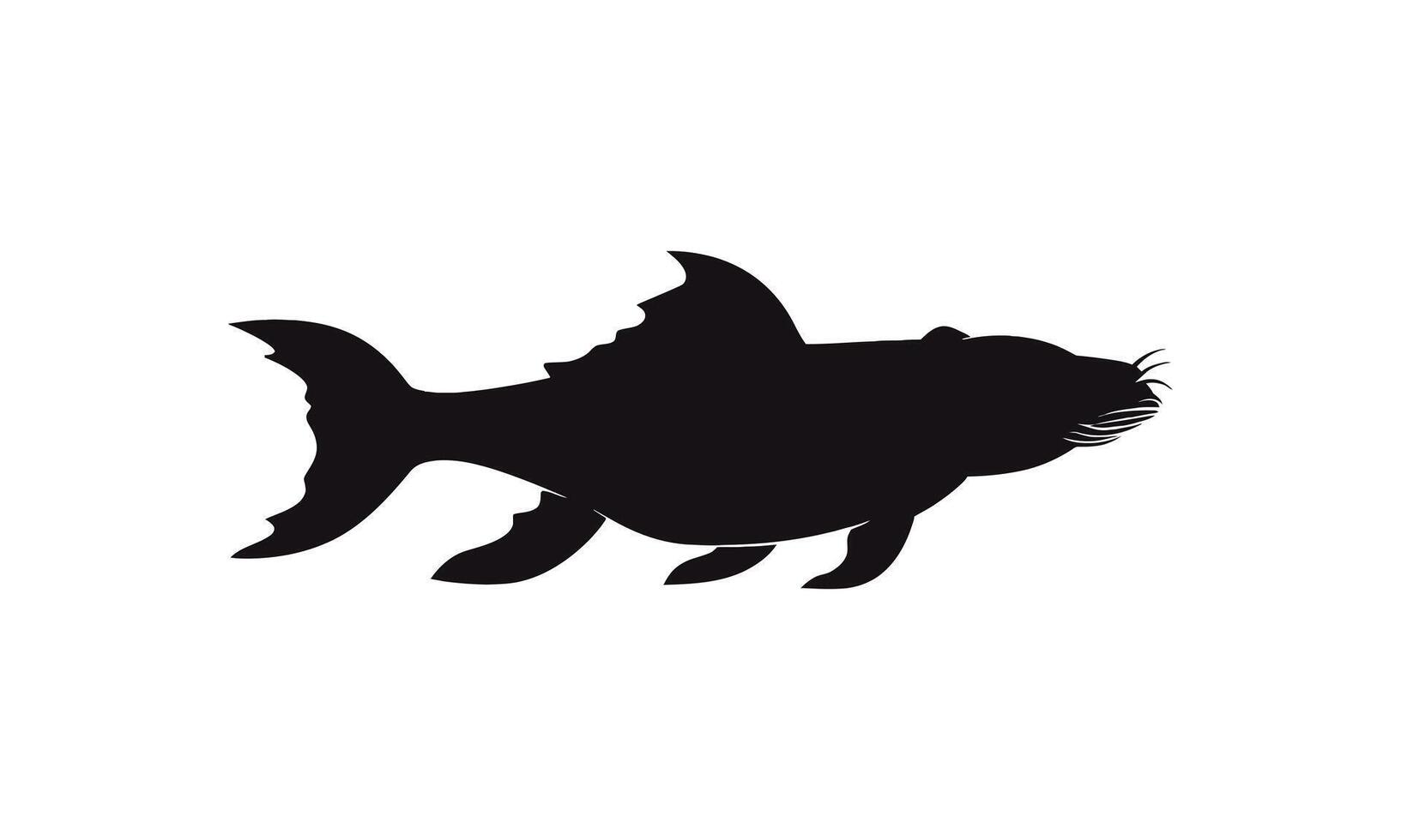 fish silhouette design vector