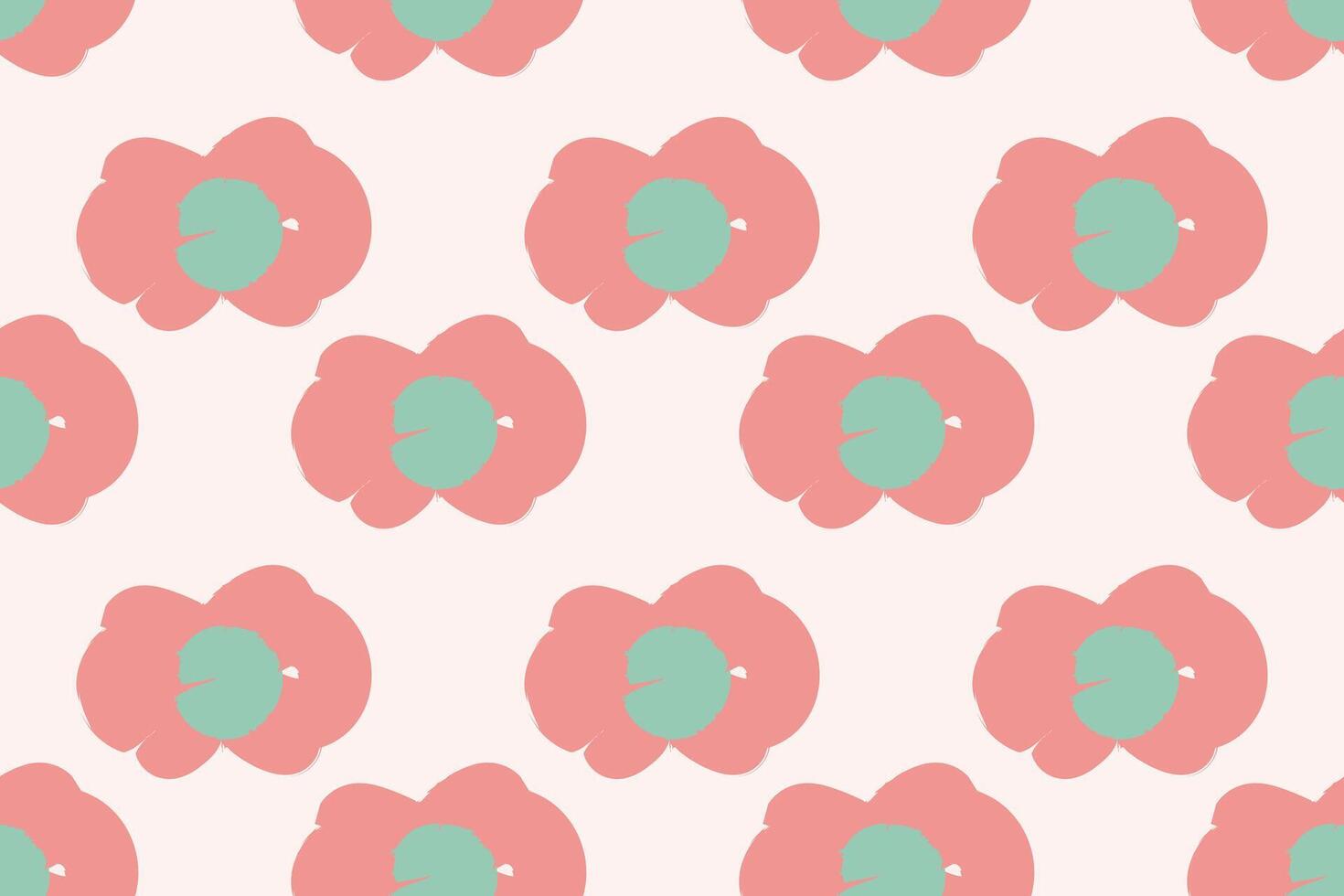 Naive floral pattern in the style of the 70s with groovy daisy flowers of natural tones. Retro design. Contemporary minimalistic trendy background for kids. vector