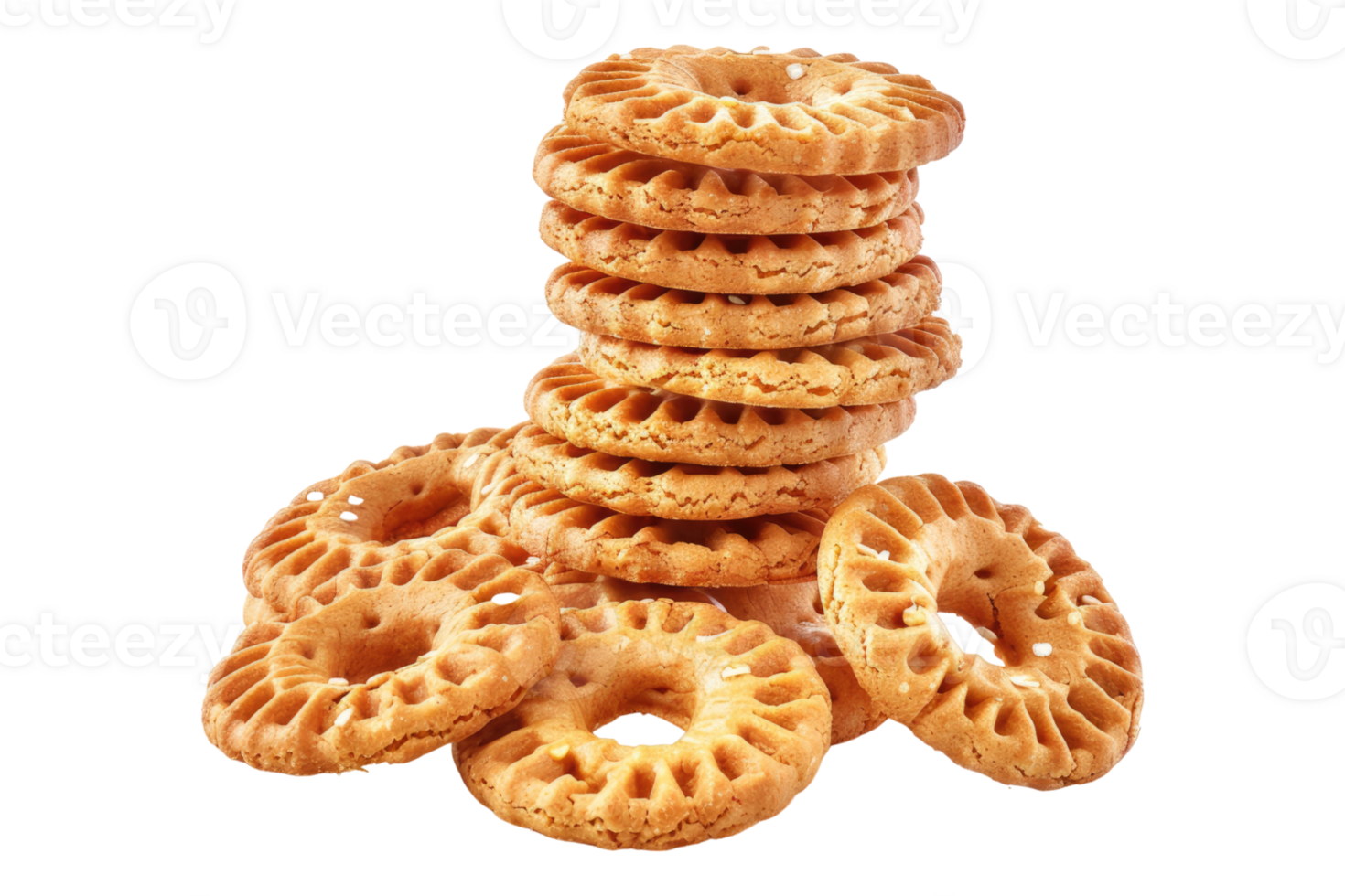 Cereal cookies isolated on transparent background. png
