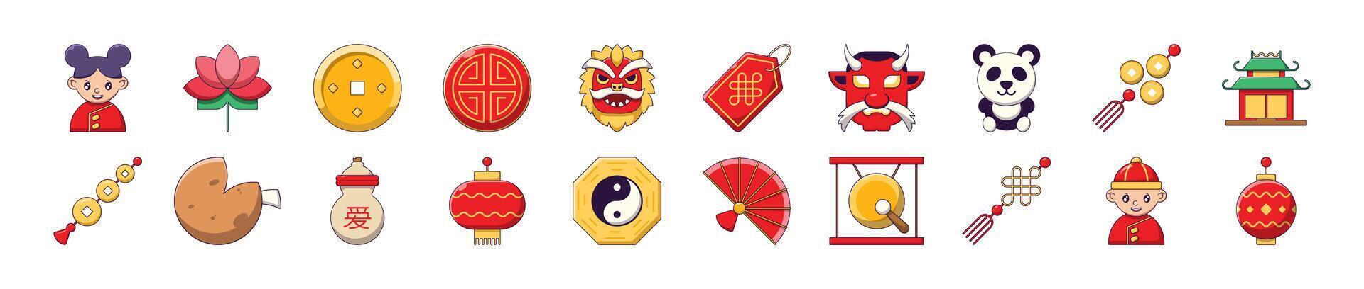 Chinese New YearCartoon Illustrations for Infographics, Books, Banners vector