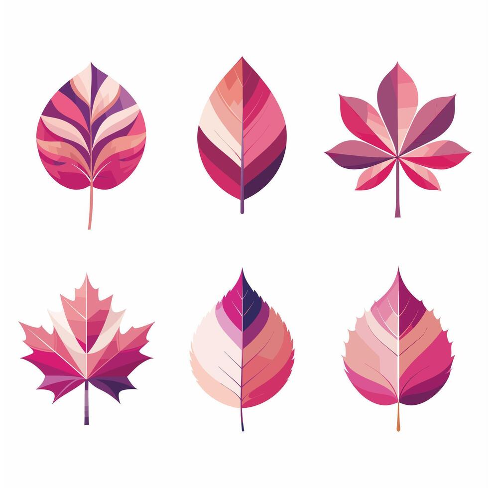 PINK TREE LEAVES vector