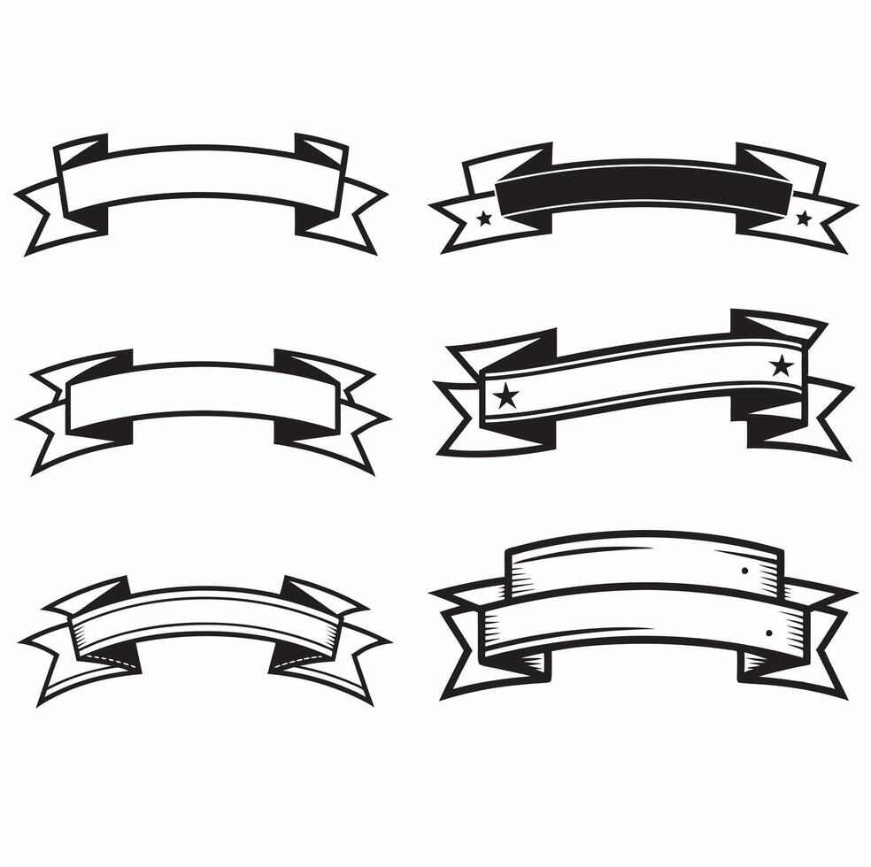 banners black and white vector