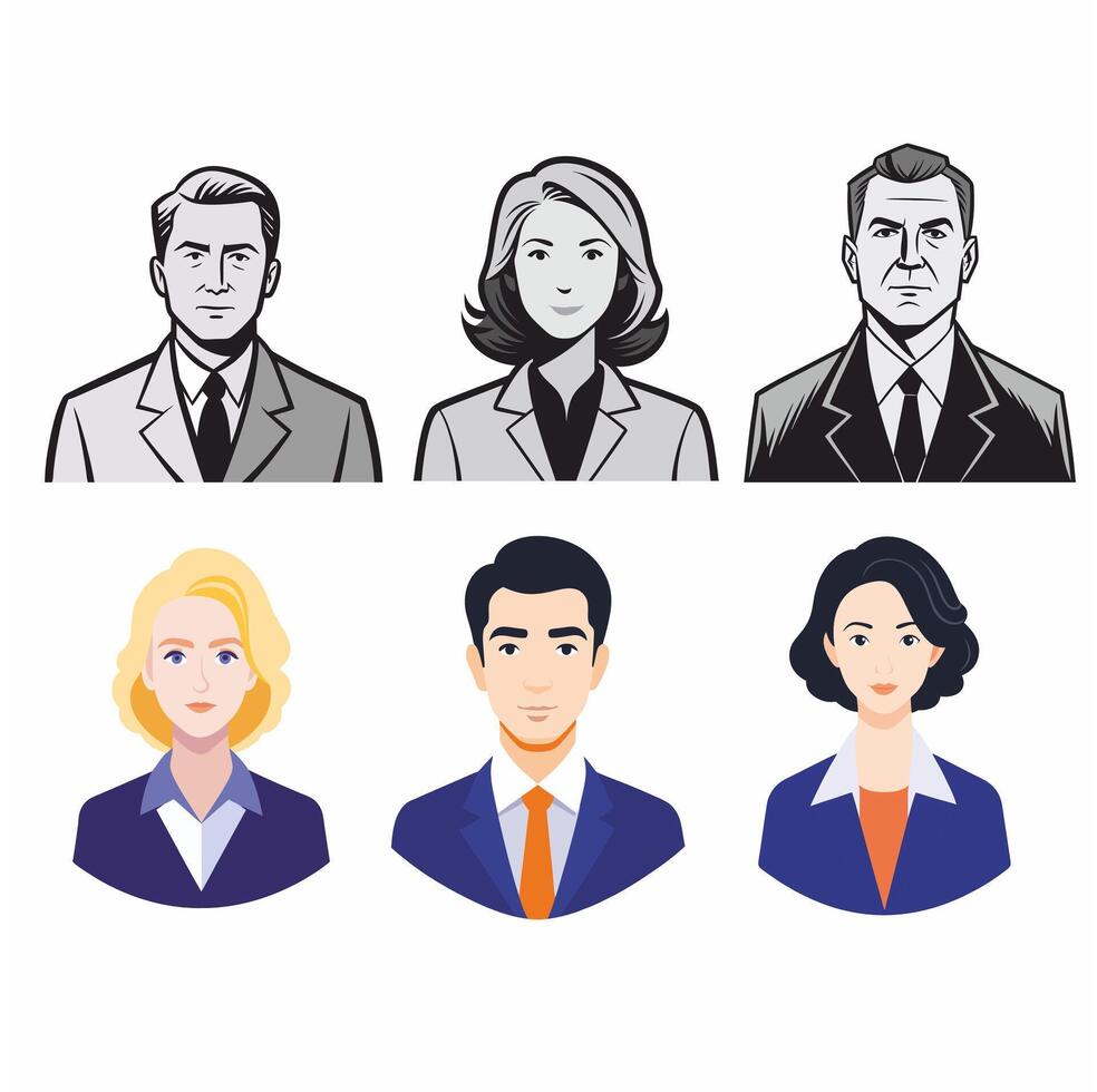 business people icons vector