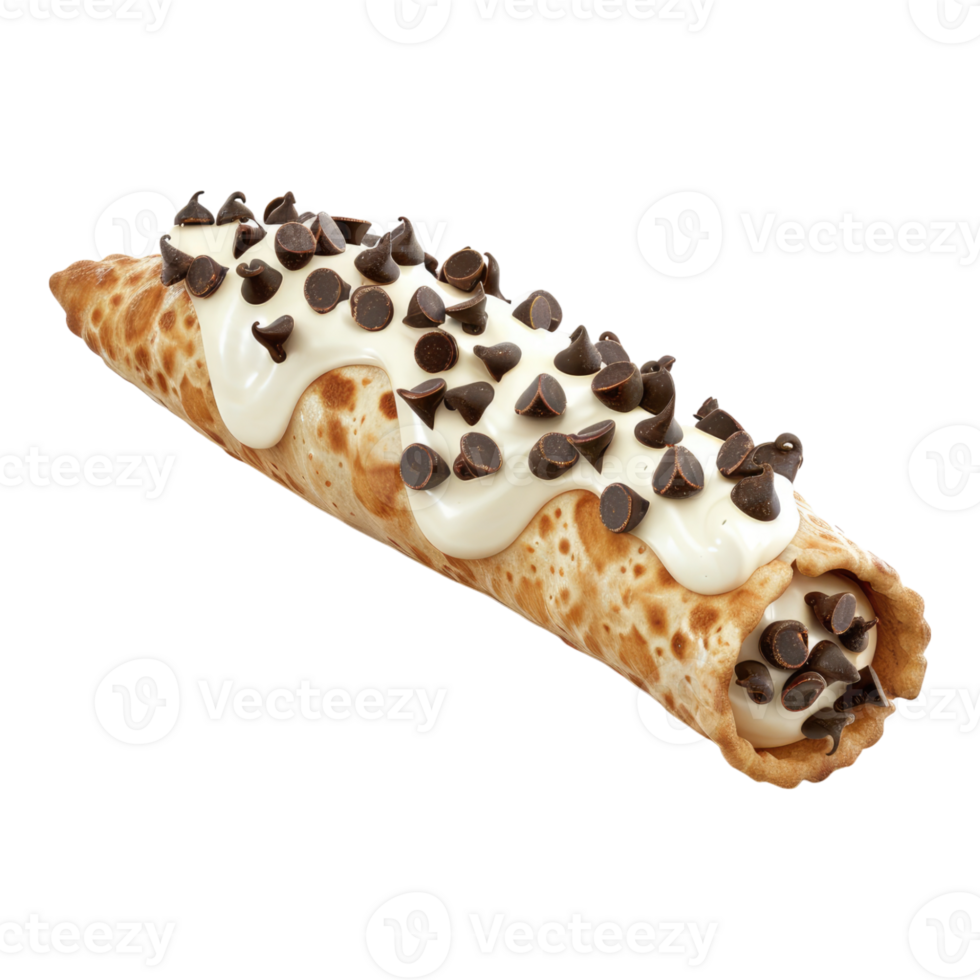 Cannoli isolated on transparent background png