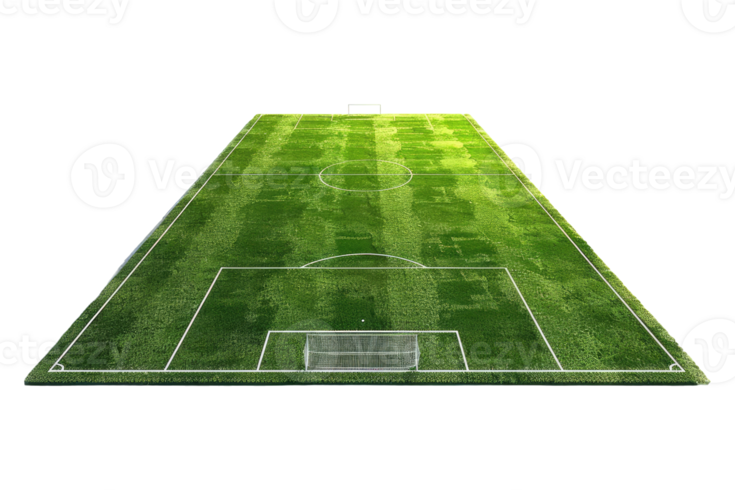 Soccer field isolated on transparent background. png