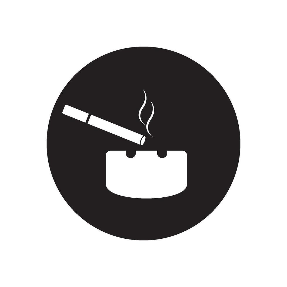 cigarette ashtray icon vector