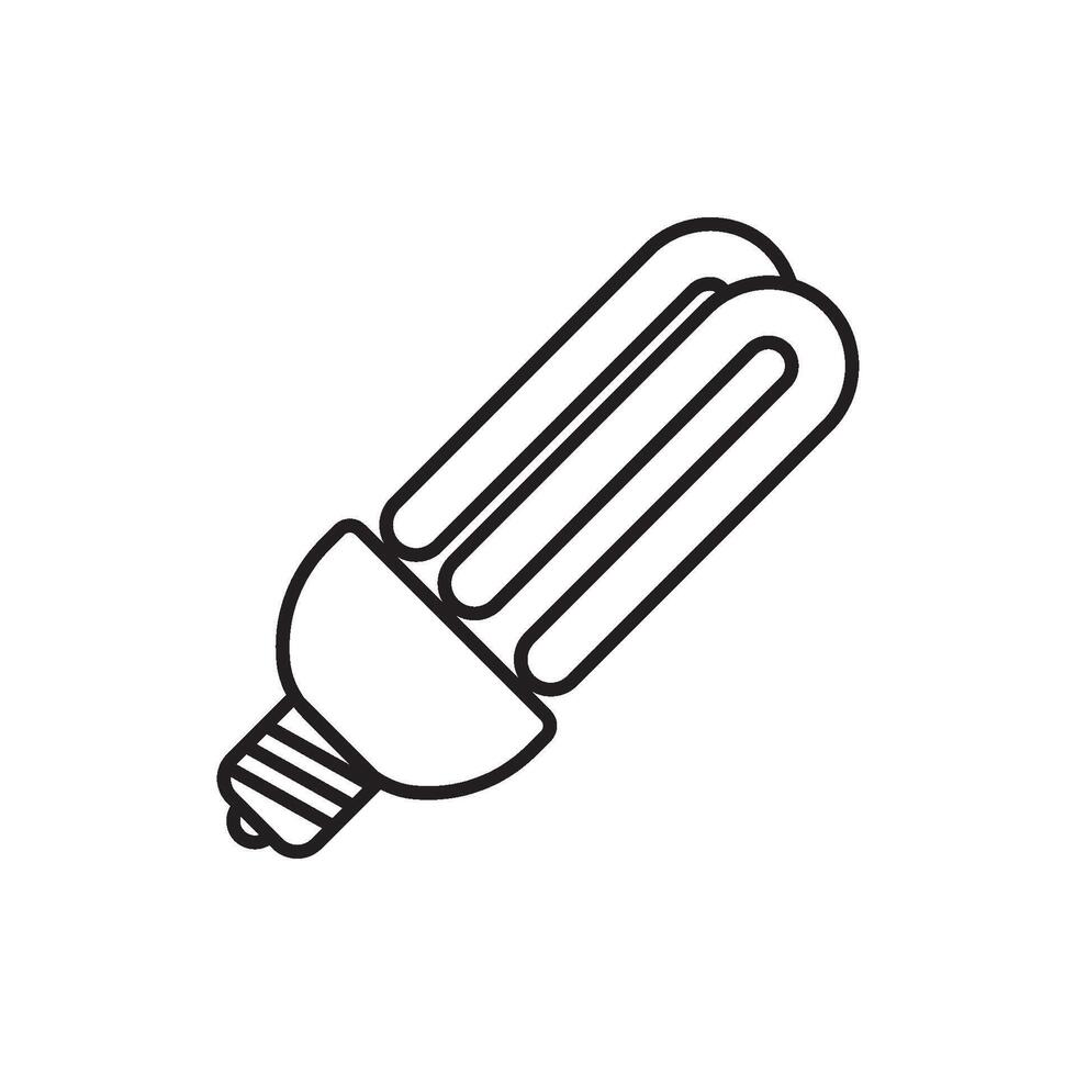 fluorescent bulbs icon vector