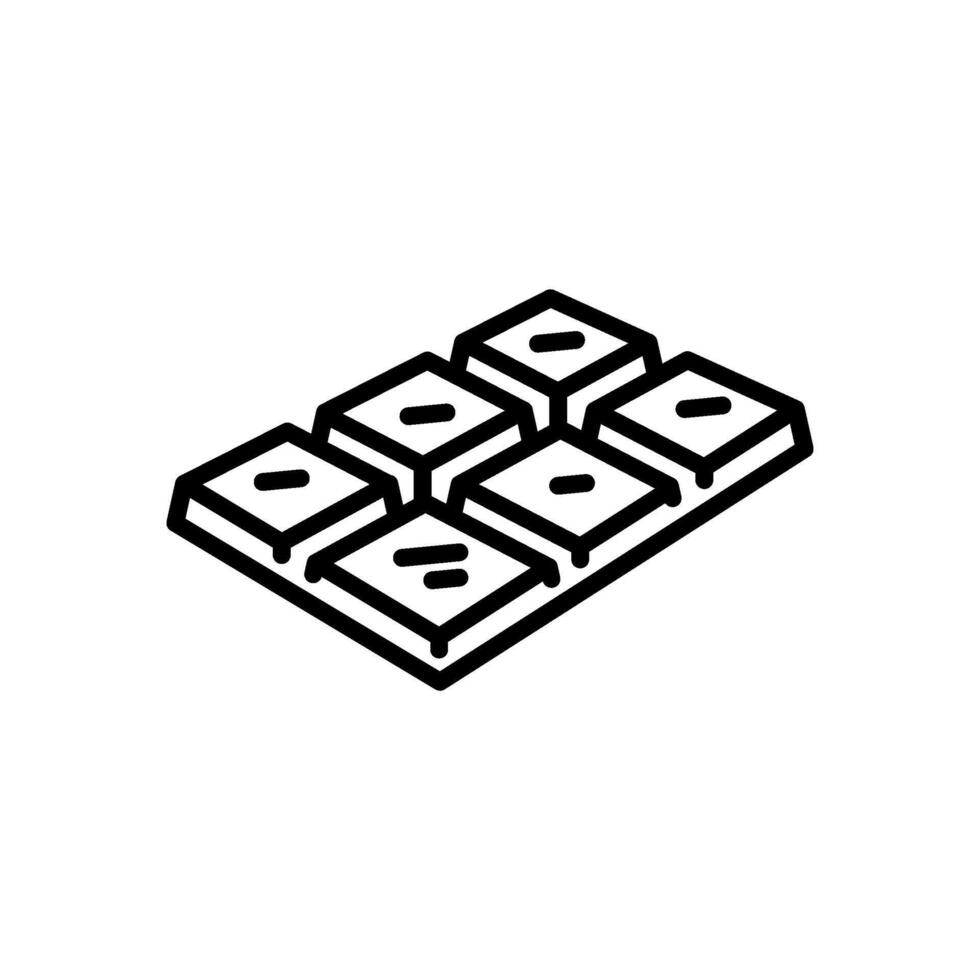 chocolate bar icon in line style vector