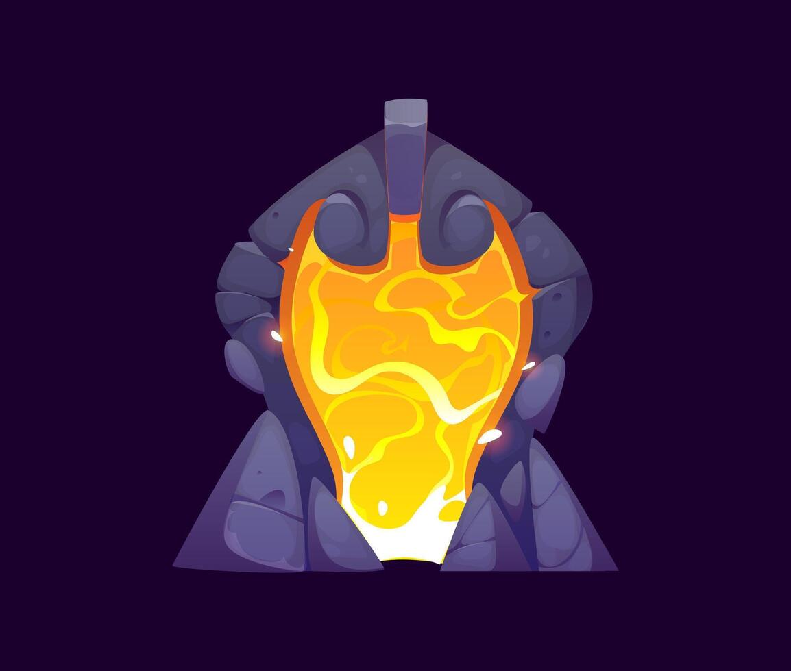 Fantasy magic portal, stone arch, glowing entry vector