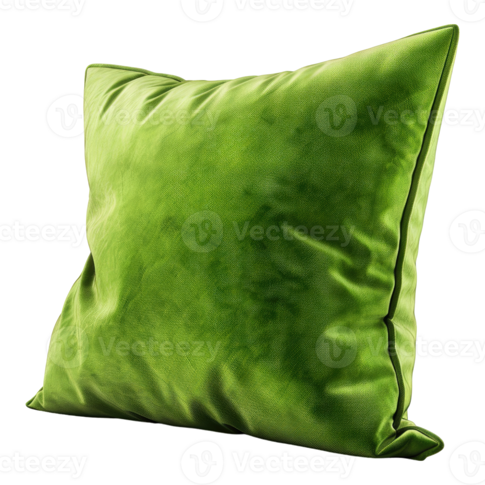Green pillow isolated on transparent background png