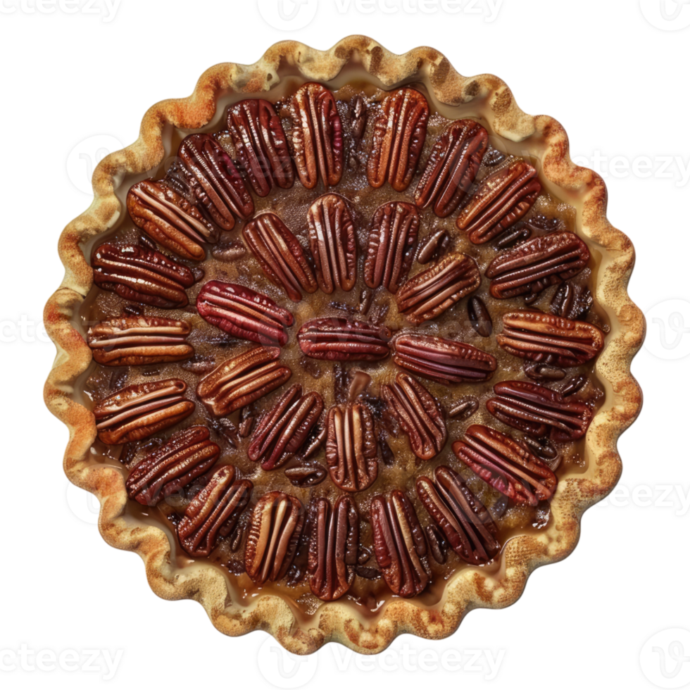 Pecan pie isolated on transparent background png