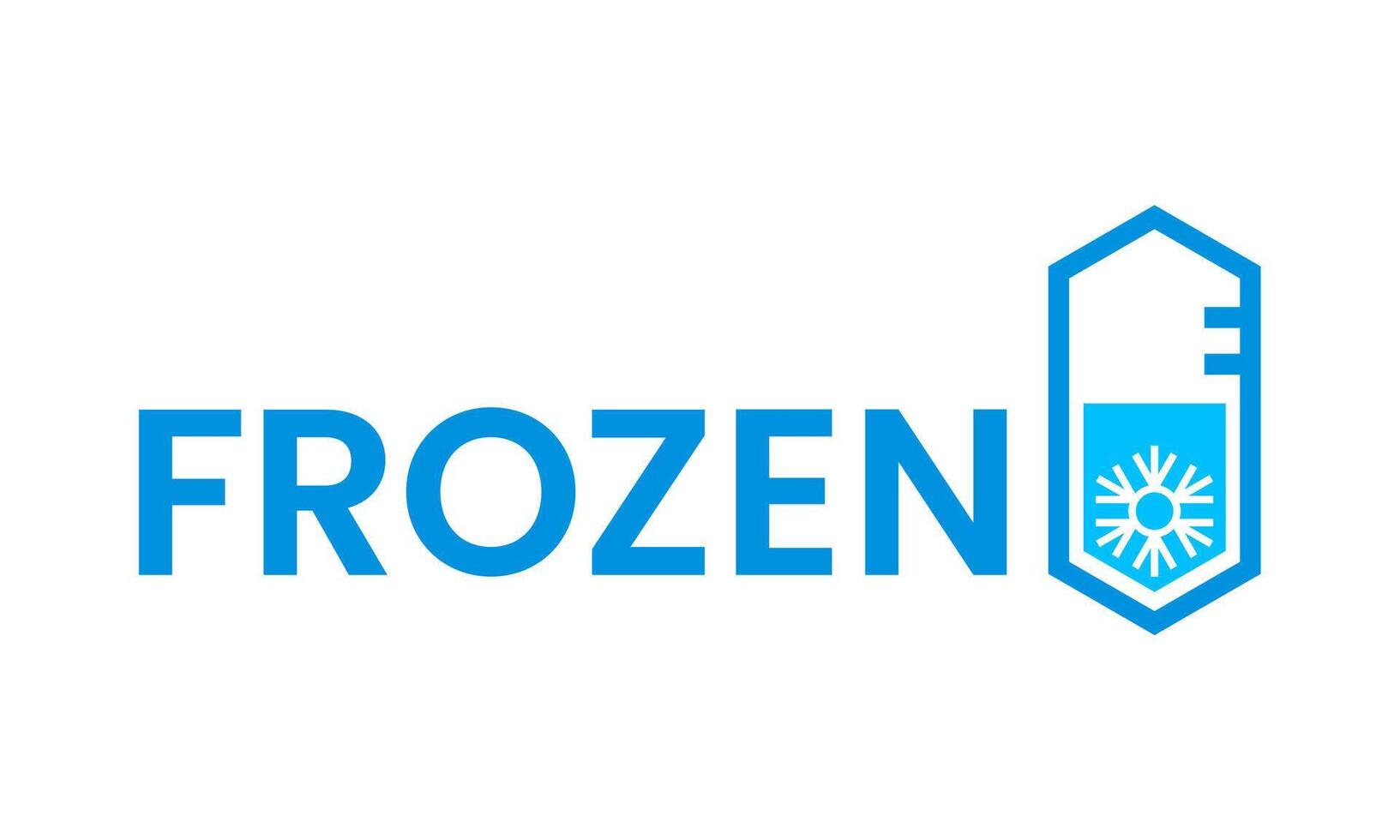 Frozen product icon with ice crystal and snowflake vector