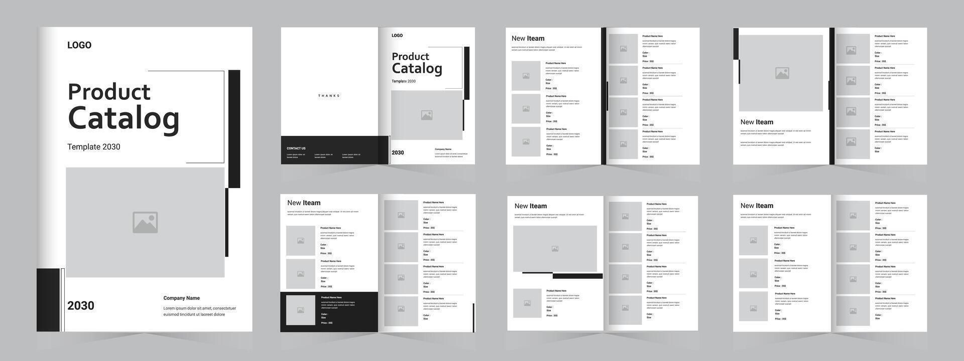 Product Catalog Template Design, Modern Catalogue Template for Company Catalog, furniture, fashion and Beauty Product Catalogue vector