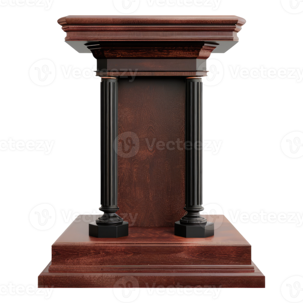 Presentation podium isolated on transparent background png